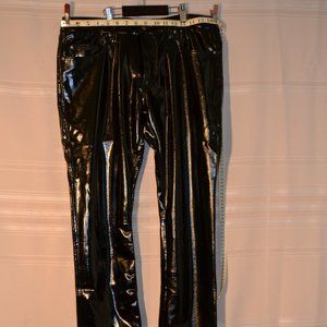 Tripp NYC black stretch  slim fit vinyl jean 32/31